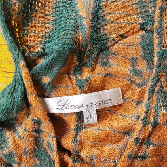 Lovers + Friends Tie Dye Mesh Mini Swing Dress S - Picture 10 of 10